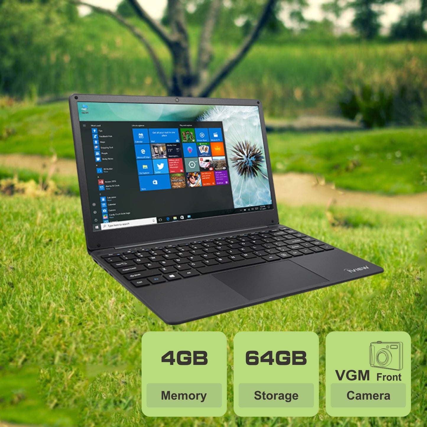 Combo Digital Memo Pad, USB Mouse & 1430NB – 14.1” 1920x 1080 IPS High Resolution, Intel Celeron N3350, 4GB/64GB Windows Laptop