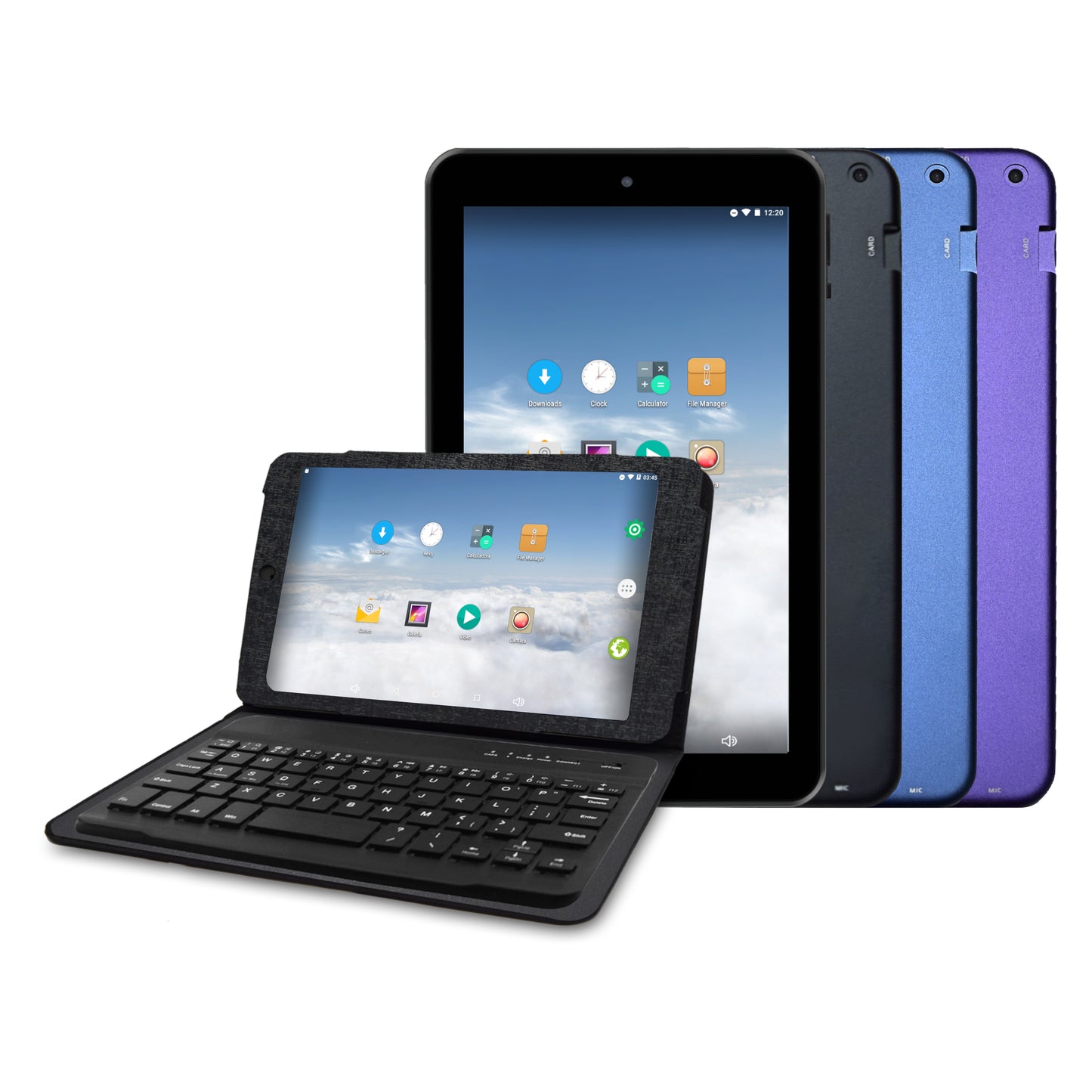 766TPC-K - 7" 1024 × 600 Quad Core Cortex A7 1GB/16GB Tablet w/ Keyboard Case