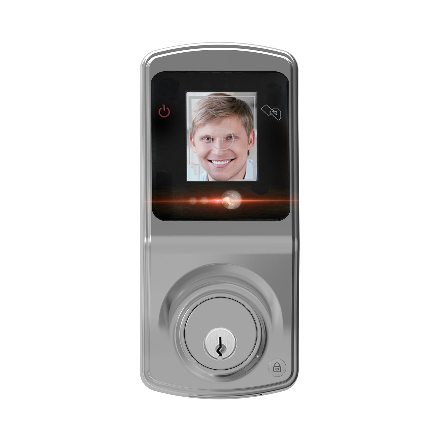 iView FL400 Facial Recognition Keyless Smart Door Lock Deadbolt Digital Touch Screen with Night Vision, Motorized Lock