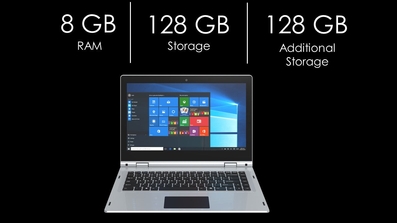 iView Classmate 141E3950 4G LTE - 14.1” 360° Touch Screen, 8GB/128GB Windows 10 Pro, 1920 x 1080 IPS High Resolution, Laptop