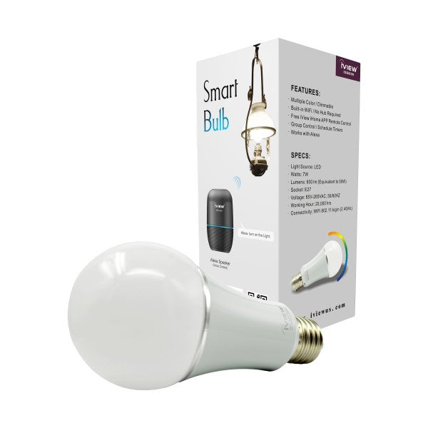  Iview ISB600 smart multicolor light bulb with product box