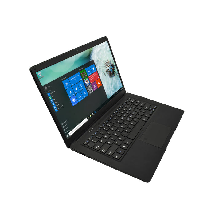 1400NB black Intel Windows 10 laptop side view