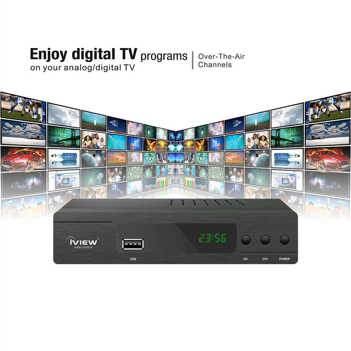 3300STB Digital Converter Box with TV Recording, ClearQAM, Media Function, 4TB HDD, and HDMI Connection