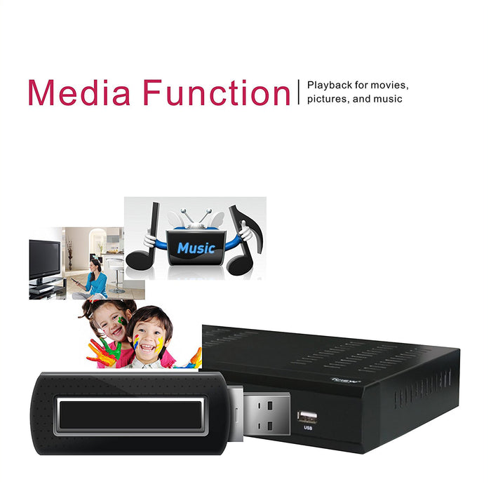 Iview 3500STBII-A Digital Converter Box with universal media player when connected to external storage drive 