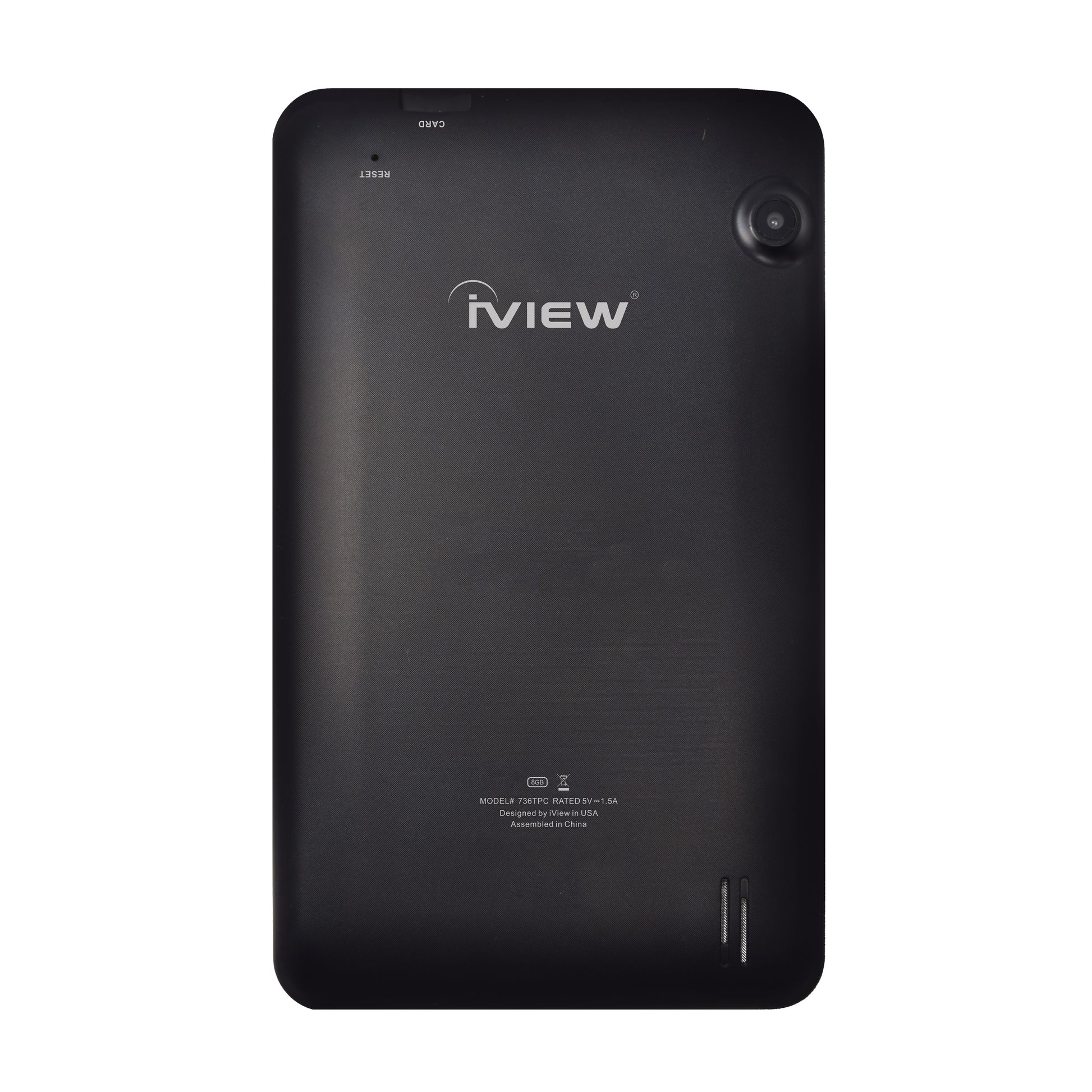 Iview 736TPC black Android tablet back