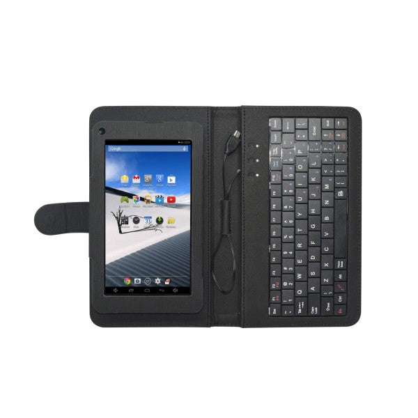 Iview 776TPCIII black Android tablet with black keyboard case