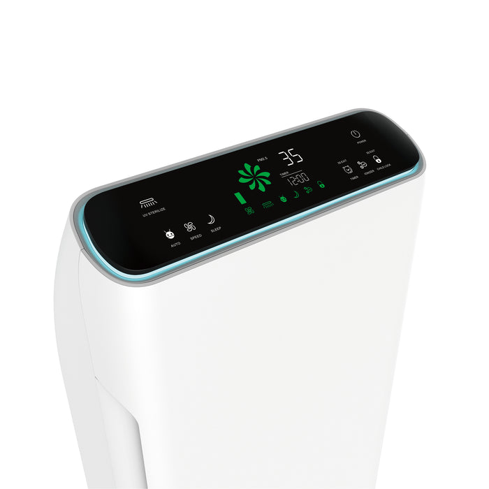 2-in-1 Air Purifier with LED air quality sensor display