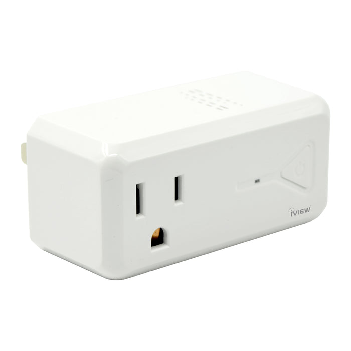 Iview ISC300 white smart socket with USB port side view