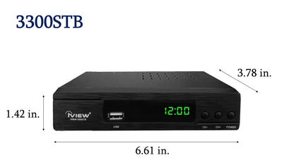 3300STB Digital Converter Box with TV Recording, ClearQAM, Media Function, 4TB HDD, and HDMI Connection