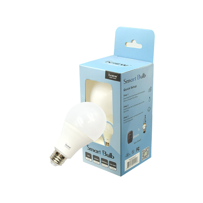 Iview ISB1000 smart dimmable light bulb with product box