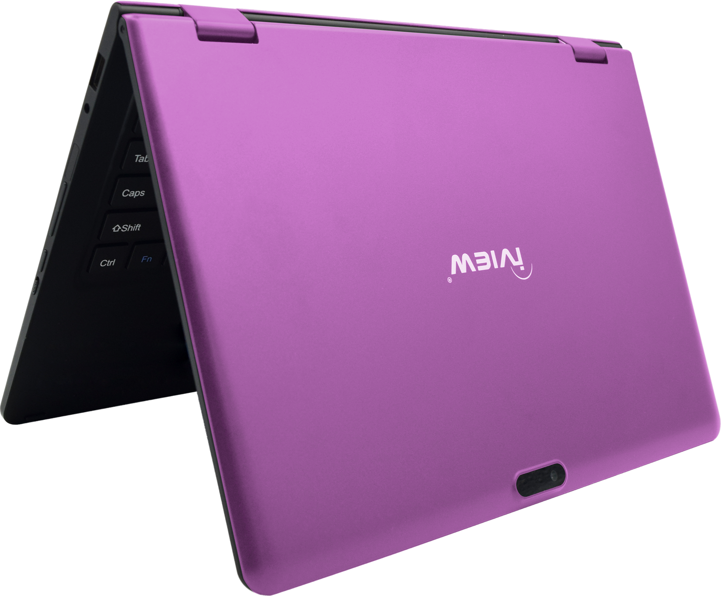 Iview Maximus II pink ultra-slim 11.6" 2-in-1 convertible laptop tent angle