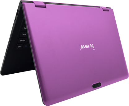 Iview Maximus II pink ultra-slim 11.6" 2-in-1 convertible laptop tent angle