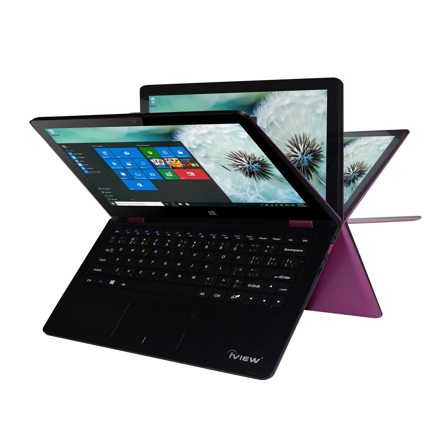 Iview pink Maximus 2-in-1 convertible Windows laptop