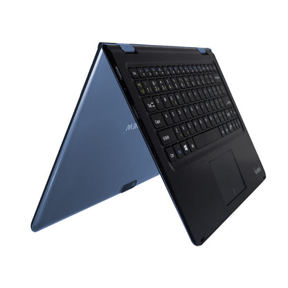 Iview blue Maximus 2-in-1 convertible Windows laptop tent angle