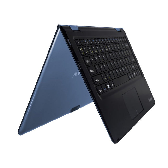 Iview blue Maximus 2-in-1 convertible Windows laptop tent angle