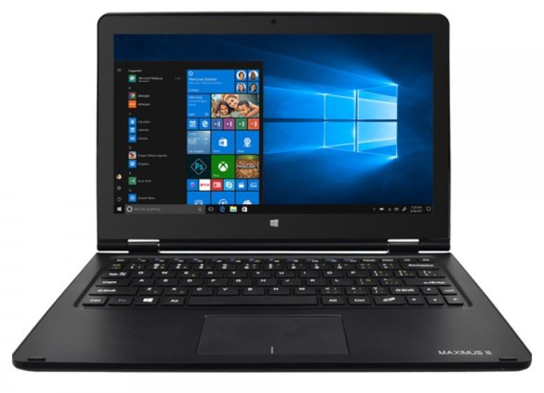 Maximus III - Affordable Ultra-Slim 11.6" Touch Screen, 1366 × 768 IPS High Resolution, Windows 10, Intel Atom Quad Core Processor, Cherry Trail Z8350 1.44GHz up to 1.92GHz, 2GB DDR3/32GB 360° Convertible Laptop - Under $300