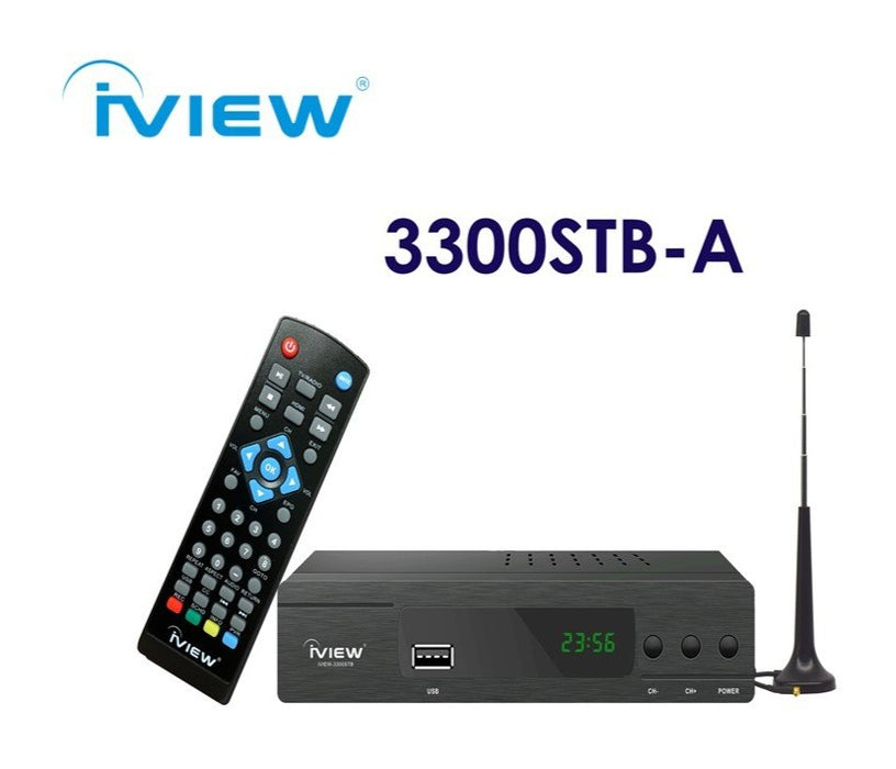 3300STB-A - Digital Converter Box with Antenna, TV Recording, Clear QAM, Media Function, 4TB HDD, and HDMI Connection