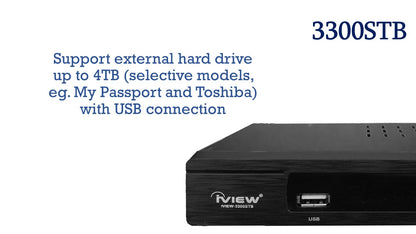 3300STB Digital Converter Box with TV Recording, ClearQAM, Media Function, 4TB HDD, and HDMI Connection