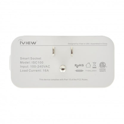 Iview ISC100 smart Wi-Fi socket back