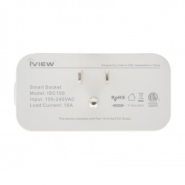 Iview ISC100 smart Wi-Fi socket back