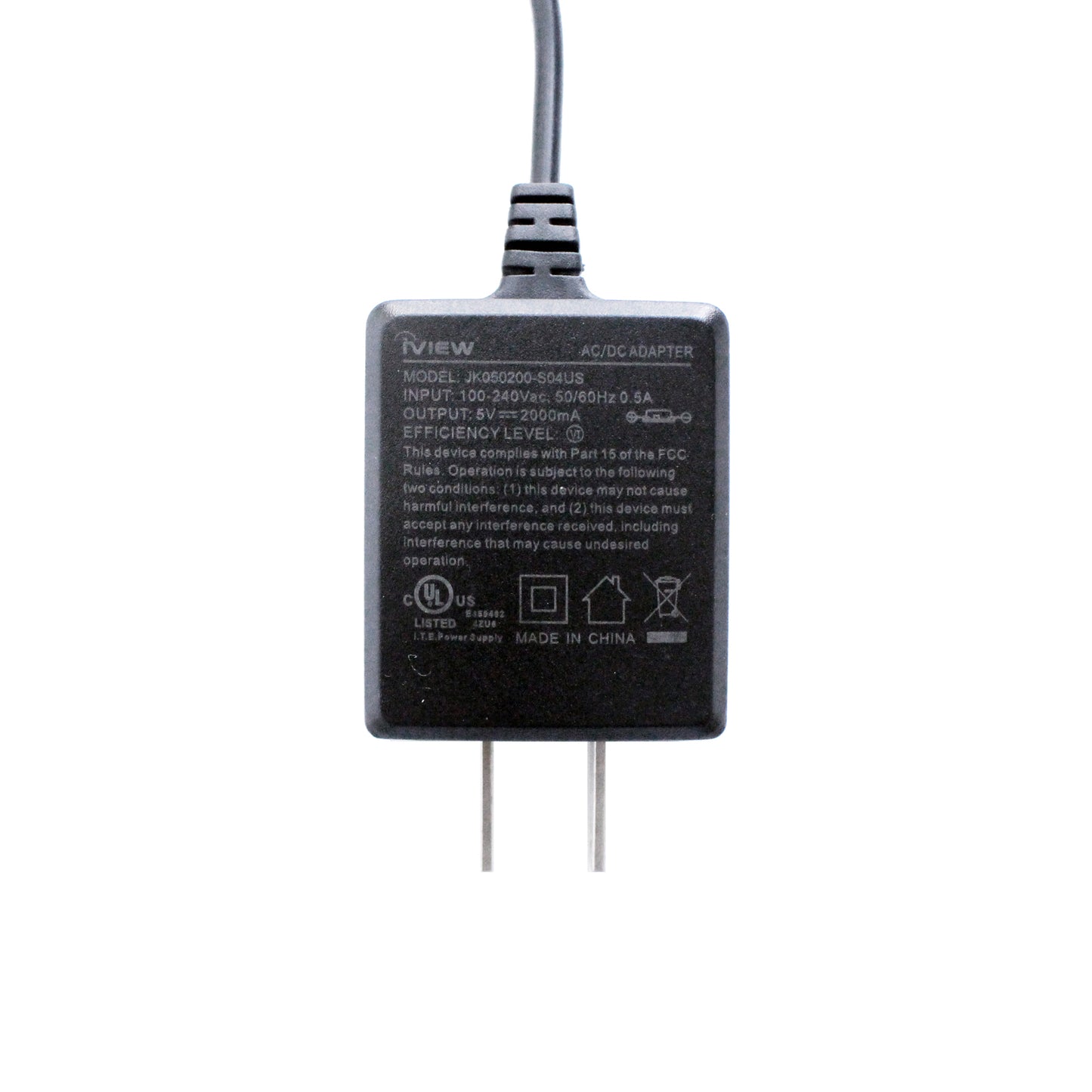 776TPC / 788TPC / 777TPCII / Cyber PC Charger - Affordable 100 - 240V, 50/60Hz 0.5A Input, 5V/2000mAh Output, UL Certified Replacement AC/DC Adapter