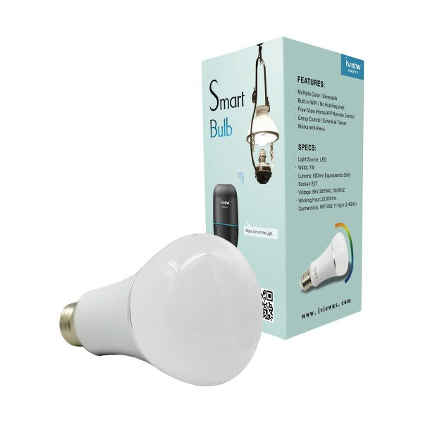 Iview ISB610 smart multicolor dimmable Wi-Fi light bulb with box