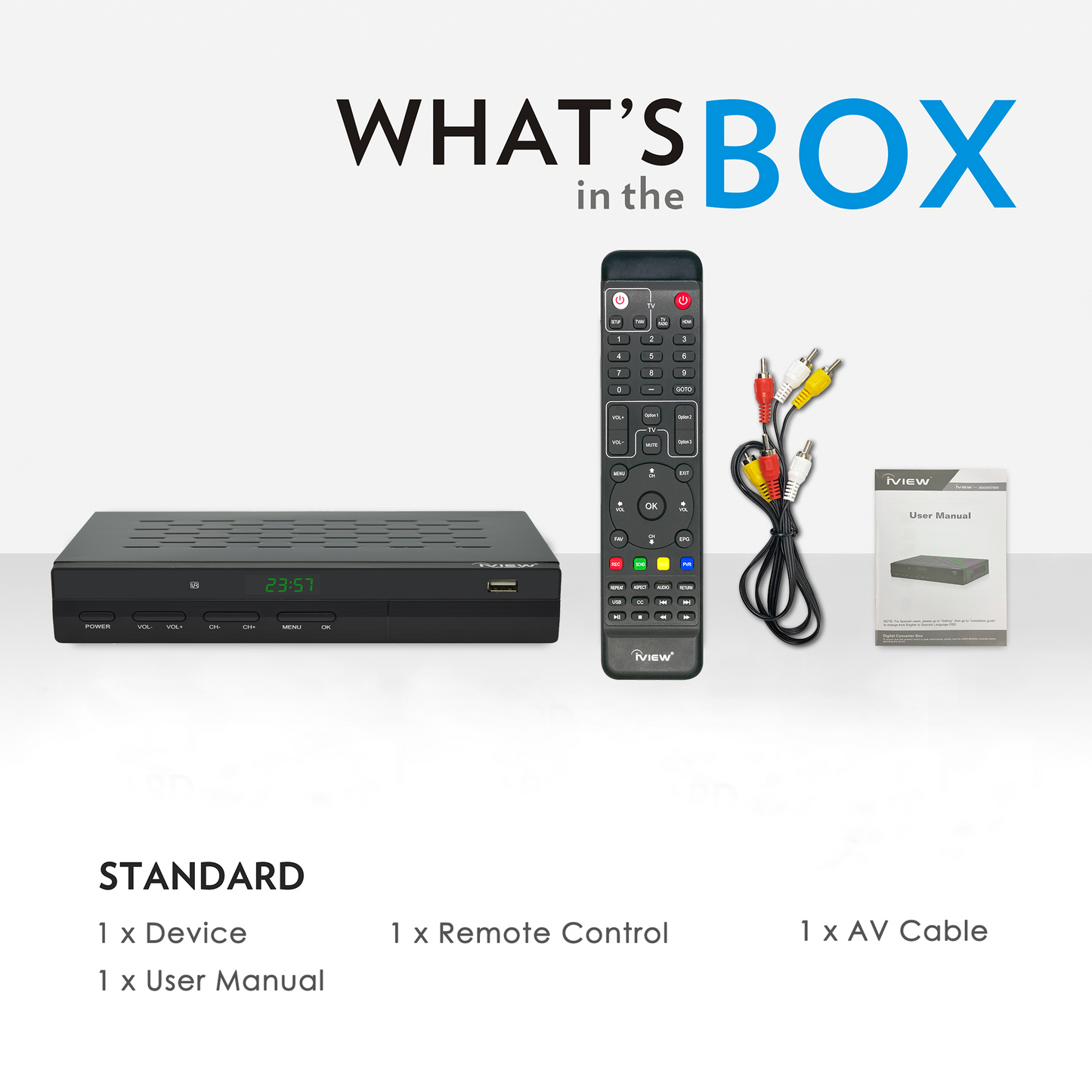 3500STBIII - Affordable Converter Box, Digital to Analog TV Box with TV Recording, QAM, Media Function, and HDMI Connection with Learning Remote