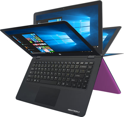 Megatron II Convertible Laptop 14.1" Intel Atom Quad Core Z8350 2GB/32GB 360° Convertible Touch Screen Windows Laptop