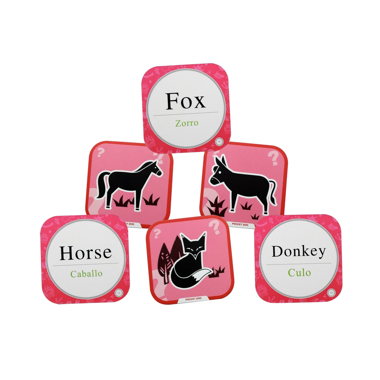 Iview Popup Zoo 4D interactive pink flashcards