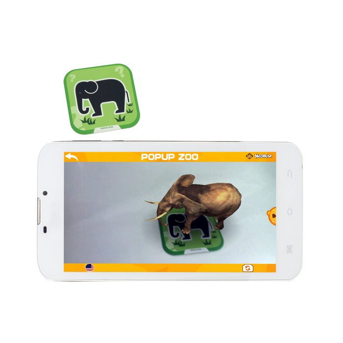 Iview Popup Zoo 4D interactive elephant flashcard